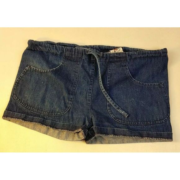 Vtg Jean Shorts Denim Dark Wash‎ Blue Medium USA Deva Cottage Industry H13 - Picture 1 of 5